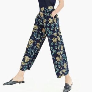 Jcrew wide leg printed floral pants